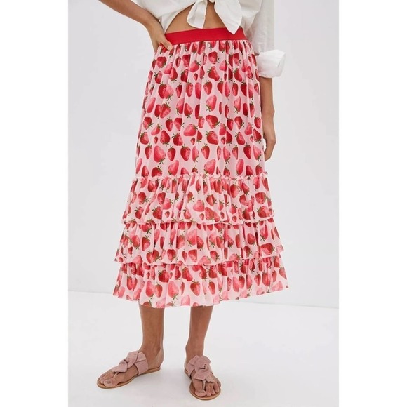 Anthropologie Dresses & Skirts - Anthropologie Eva Franco Strawberry Skirt